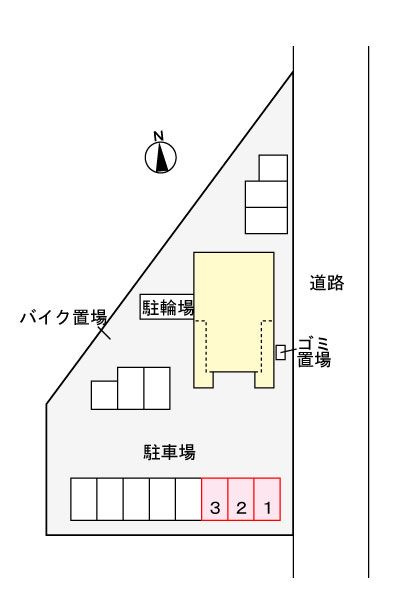 ベル・フルールの駐車場