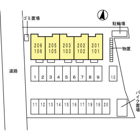 ドマーニ木田の区画図