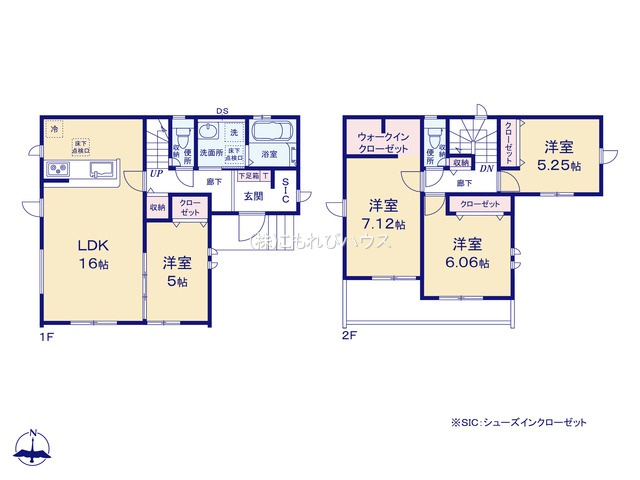 桶川市下日出谷　13期　新築一戸建て　グラファーレ　01の間取り|桶川市下日出谷　13期　新築一戸建て　グラファーレ　01、4LDK、土地面積131.72m2、建物面積98.44m2