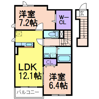 【間取り】 | アスカＦ | 間取りです