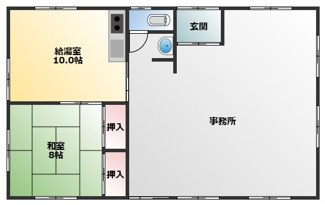 【間取り】 | 枝大津町テナント
