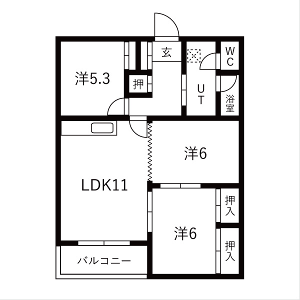サカキパークの間取り