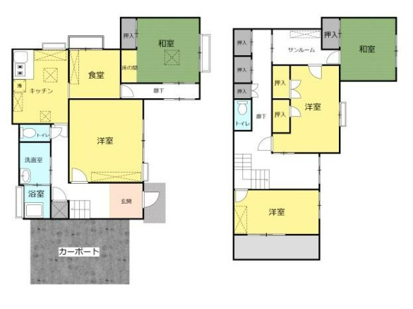 【中古】川越笠幡中古住宅の間取り