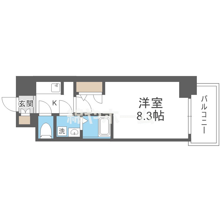 S-RESIDENCE難波大国町dominaの間取り