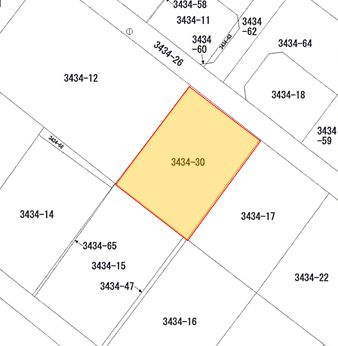 久留米市高良内町　売り土地の区画図