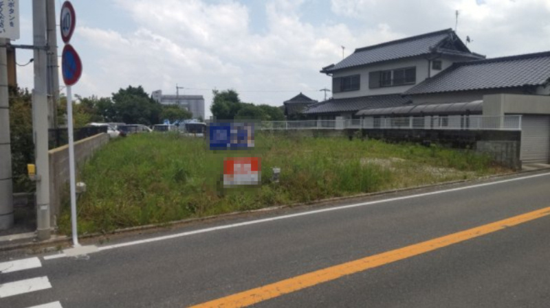 小郡市八坂　売り土地の前面道路含む現地写真|前面道路含む現地写真です
