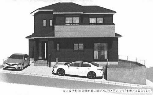 藤沢市白旗4丁目　新築戸建全1棟　A号棟の外観パース