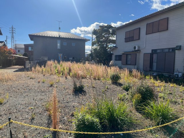 小田原市清水新田　建築条件なし売地の外観|現地現況