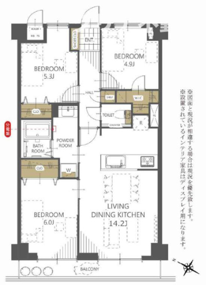 【間取り】 | ホーユウパレス高崎並榎　5階