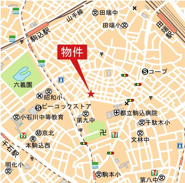 神明公園ハイツ・文京の地図