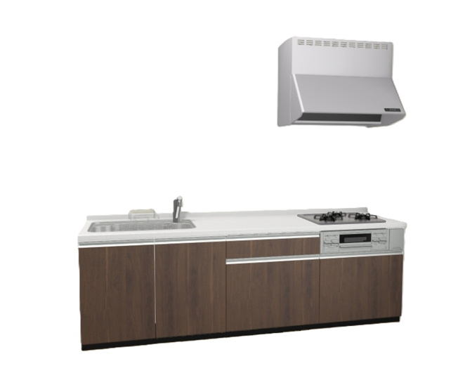 【キッチン】 | 網走市潮見１０丁目１１番７号　地下１階付中古売家 | 【リフォーム予定】キッチンは幅約255cmと広々しています。