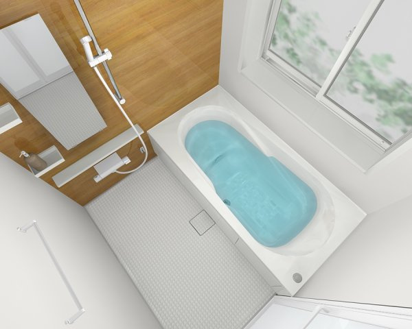 【浴室】 | 網走市潮見１０丁目１１番７号　地下１階付中古売家 | 【リフォーム予定】ユニットバスは新品に交換します。浴槽は大人も足を伸ばしてゆったり浸かれる広さです。