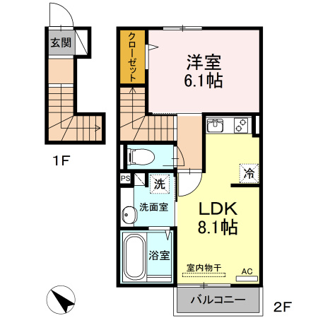 ブランピエール サカエの間取り