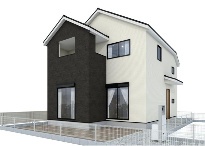 八王子市　横川町　新築一戸建て　２４ー１期の外観パース|～西八王子駅徒歩17分　太陽光発電搭載　2台駐車可能カースペース付き～
