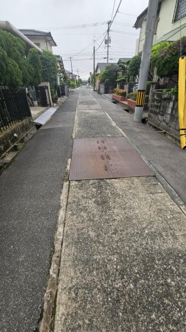 小郡市上西鰺坂　売り土地の前面道路含む現地写真|前面道路含む現地写真です