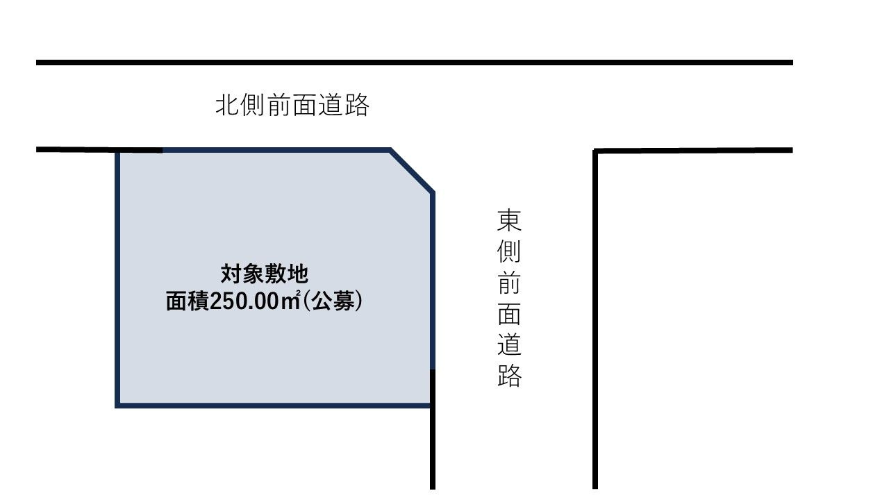 小郡市上西鰺坂　売り土地の土地図