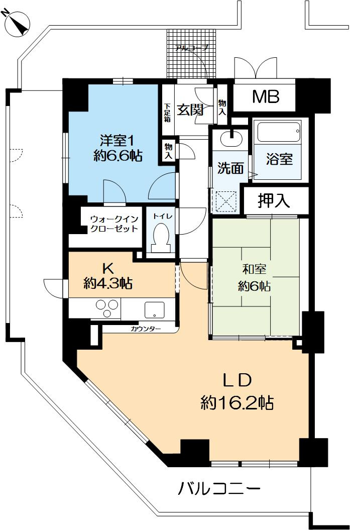 ティオ舞子の間取り