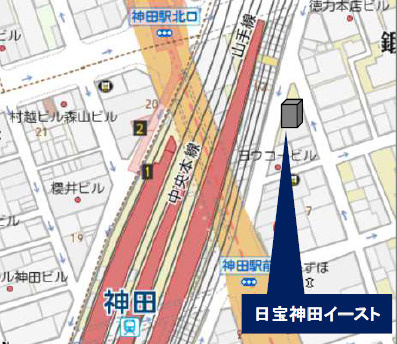 日宝神田イースト　4Fの地図