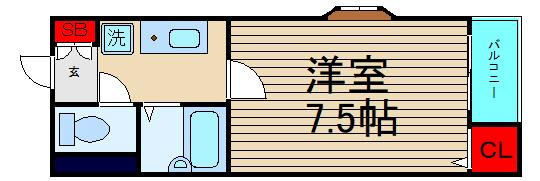 リバティ堺５号館の間取り