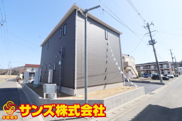 本宮市高木字金瀬　　　１号棟　　　本宮小学校、本宮第１中学区の外観|北西側から見た外観