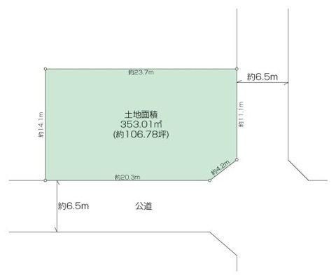 ~土地坪約106.78坪~【東本郷3丁目古家付き土地】の画像