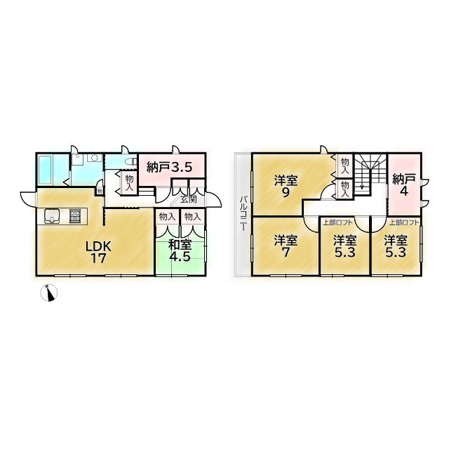 一乗寺庵野町 中古戸建の間取り