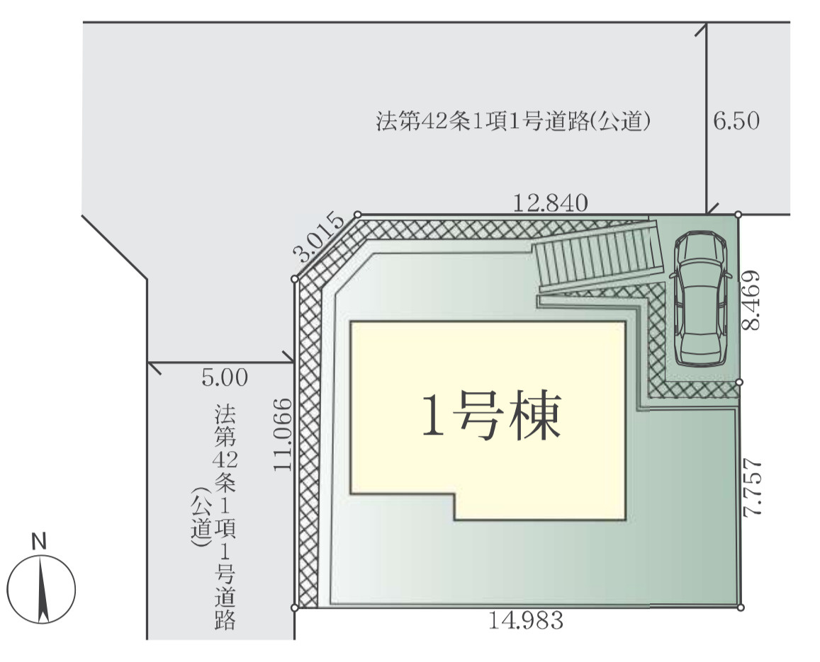 横浜市栄区桂台南2丁目 新築戸建て【仲介手数料無料】の区画図
