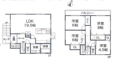 朝霧東町２丁目戸建の間取り