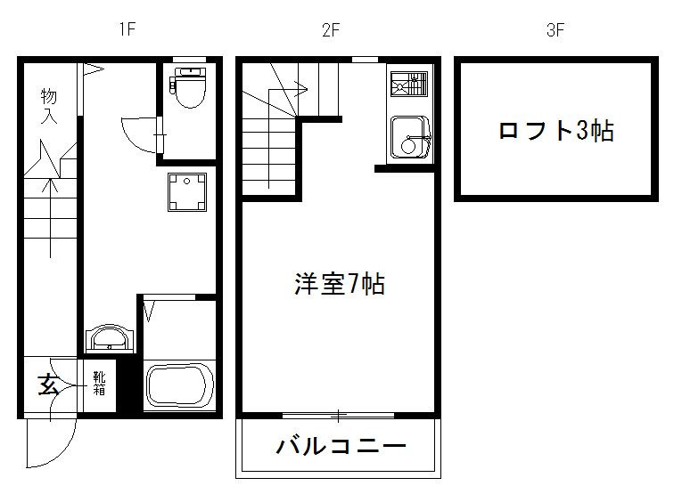 ピュアフリー大濠Ⅰの間取り
