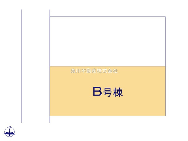 八王子市　富士見町　新築一戸建ての区画図|～西道路に面している整形地　全2棟の新築一戸建て～