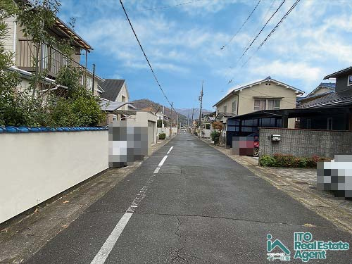 下鴨南茶ノ木町 中古戸建の前面道路含む現地写真