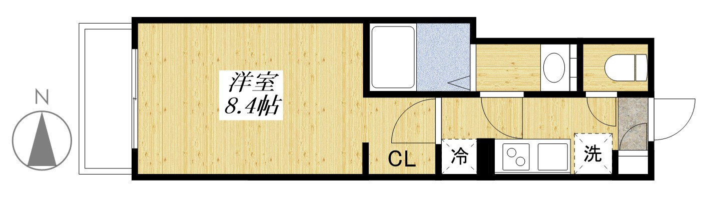 MQuarto福生の間取り