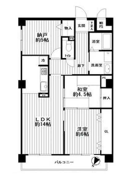 ライオンズマンション西舞子第2の間取り