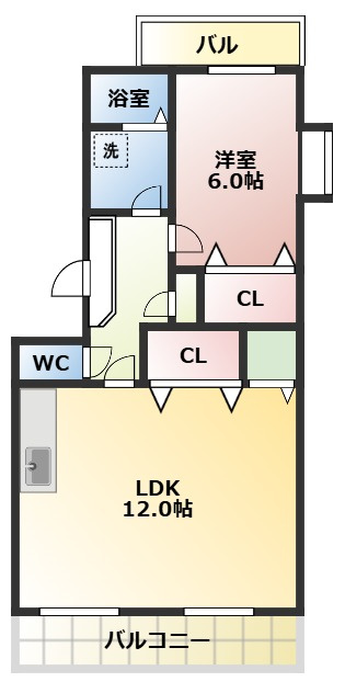 リヴェール保呂の間取り