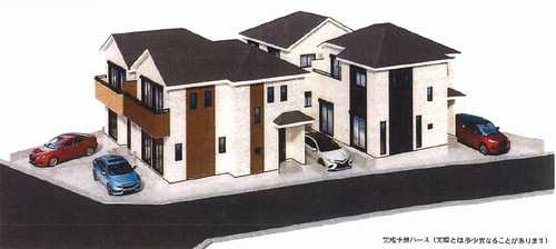 藤沢市藤が岡3丁目　新築一戸建て　全4棟の外観パース