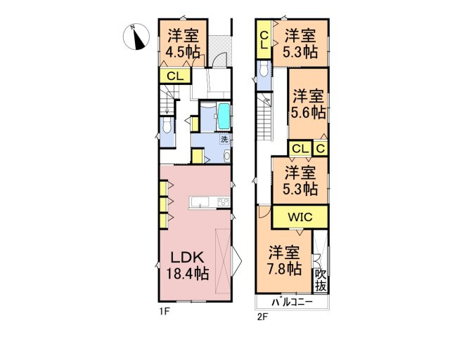 新築戸建　岐阜市加納南陽町　全2区画分譲の間取り|■A棟　■ヤマダ不動産　株式会社リライフ　
■夢のマイホーム購入をフルサポートします！