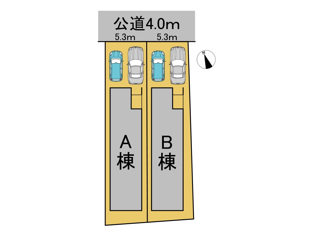 新築戸建　岐阜市加納南陽町　全2区画分譲の区画図|■区画図
■YAMADA電機の　ヤマダ不動産　株式会社リライフ　
いつでもお問合わせ下さい。