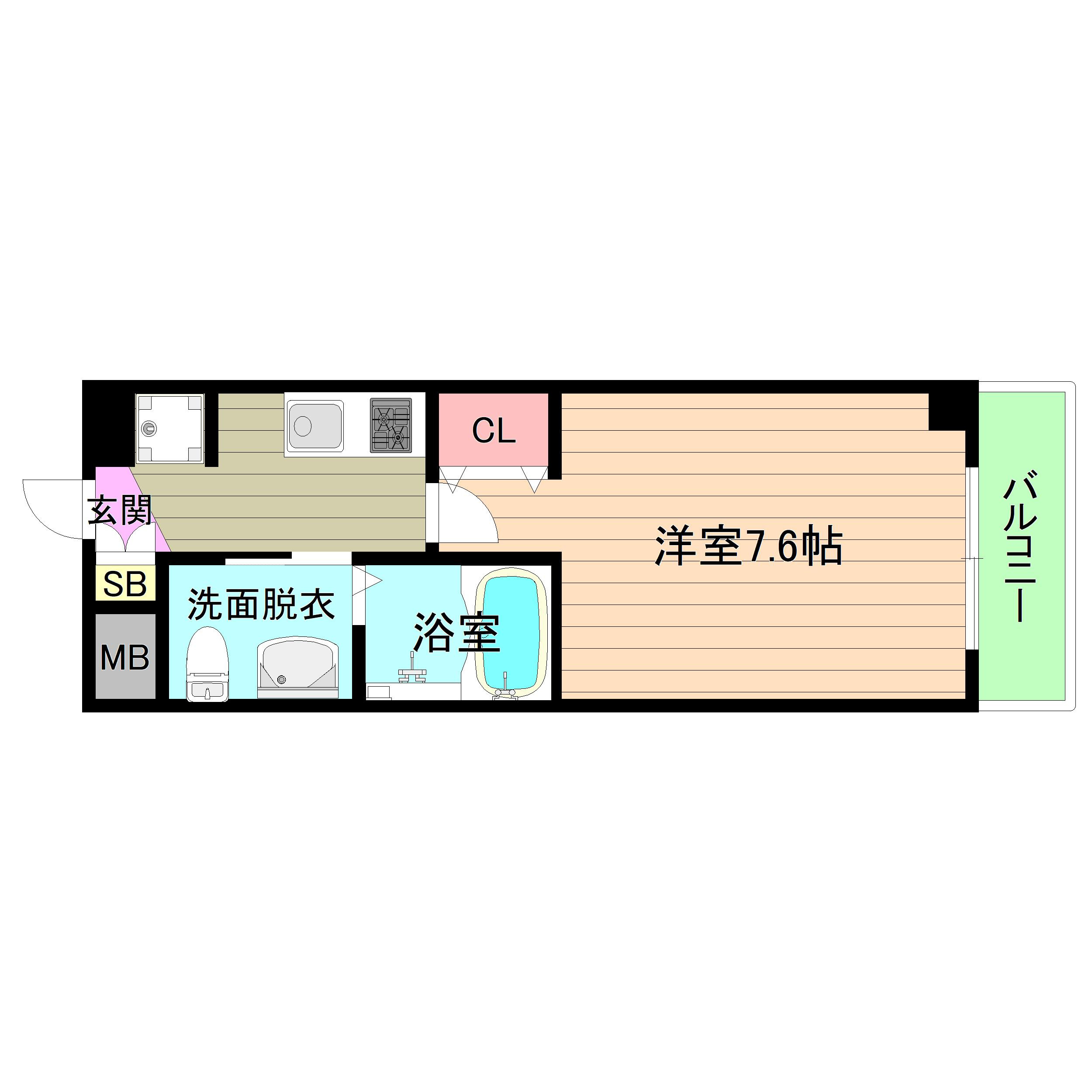大阪市都島区高倉町１丁目の賃貸マンションの間取り