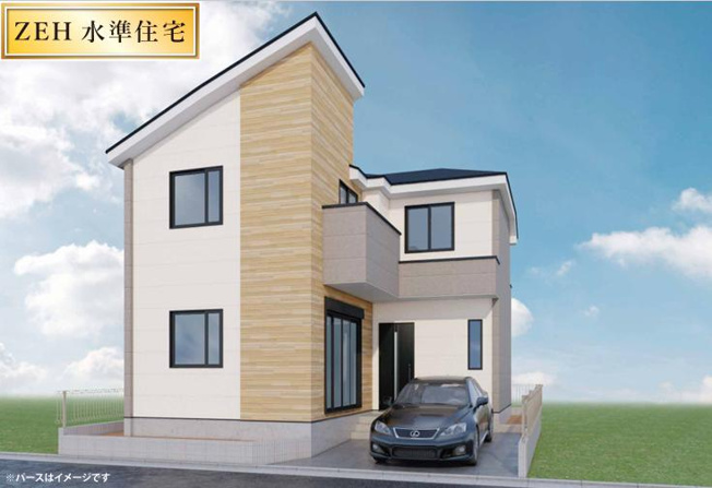 【外観パース】 | 練馬区大泉町1丁目新築戸建限定1棟。 | 外観パースです
