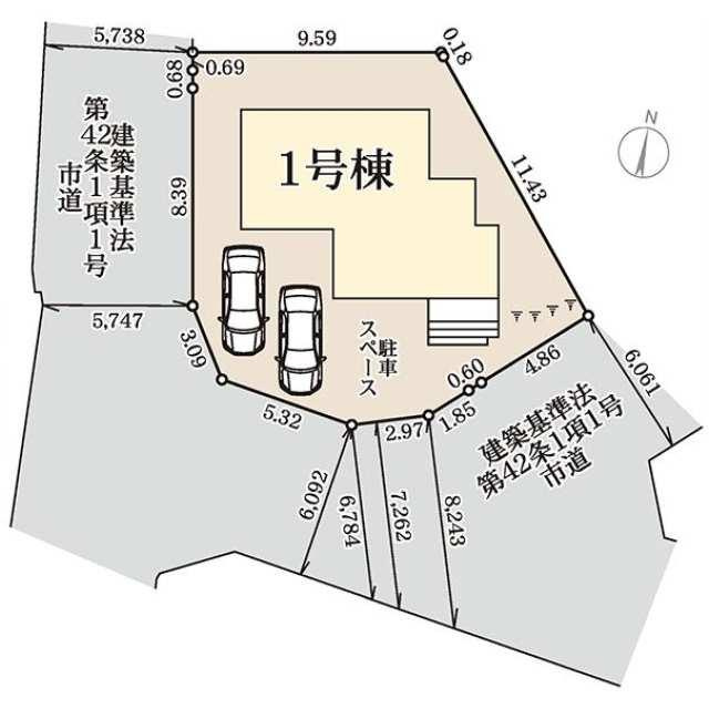 小倉南区徳吉東4丁目の区画図| 