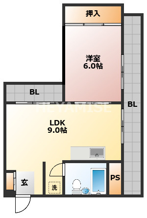 桶屋七福ビルの間取り