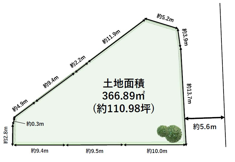 東灘区森北町7丁目　売土地の前面道路含む現地写真