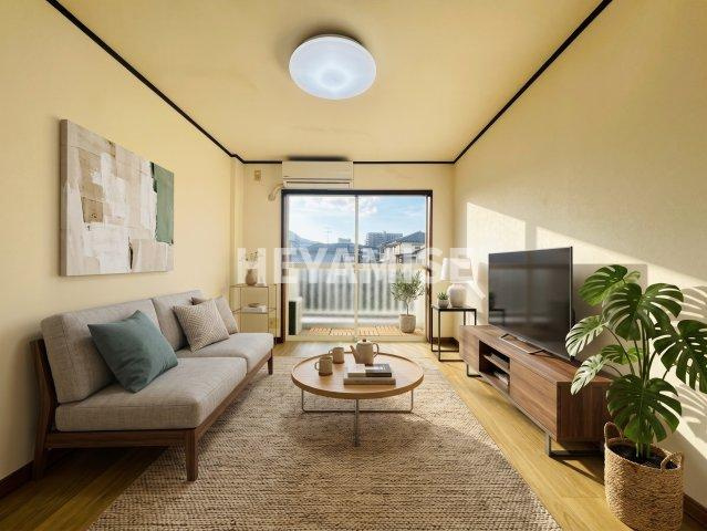 BEN匠7番館の居間・リビング|家具・家電はAI生成となります