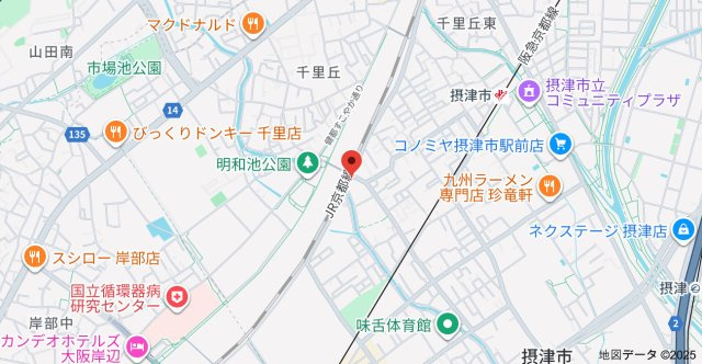 KOREYIELD千里丘の地図