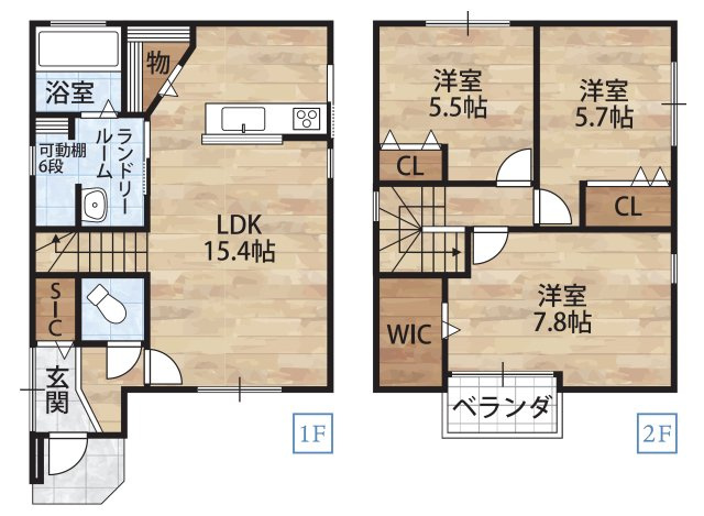 杭ノ瀬1区画（228-14）・新築戸建の間取り