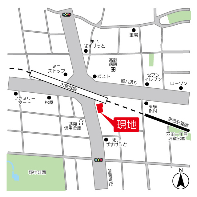 コスモリード羽田の地図