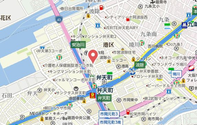 【地図】 | BLANC弁天町駅前