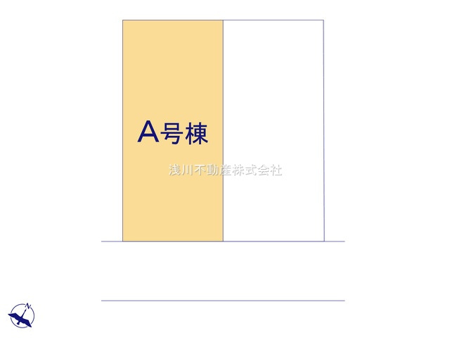 八王子市　めじろ台　新築一戸建ての区画図|～南6ｍ道路に面している整形地～