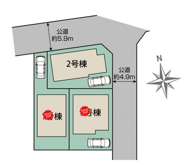 【区画図】 | ブルーミングガーデン　稲城市大丸３棟／１期２号棟 | 稲城市大丸3棟 区画図 