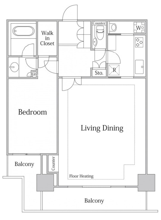 河田町ガーデン　クラブフロアの画像